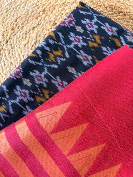 IKAT SILK TOP AND SILK COTTON DUPATTA