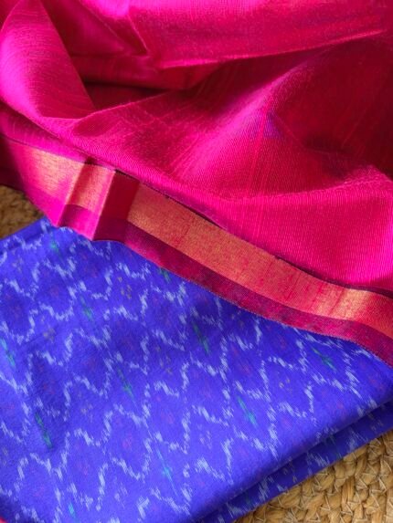 IKAT SILK TOP AND SILK COTTON DUPATTA