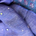 HANDBLOCK PRINTED COTTON TOP AND LINEN DUPATTA