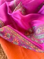 COTTON TOP AND CHANDERI SILK HANDBLOCK PRINTED DUPATTA