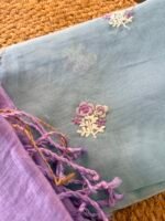 MUL CHANDERI TOP AND LINEN DUPATTA - Image 5