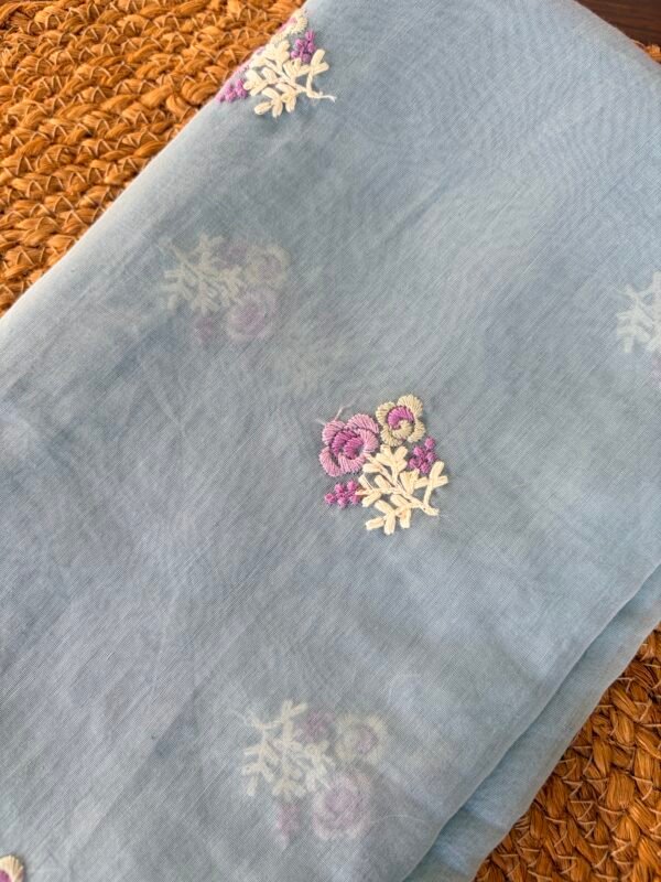MUL CHANDERI TOP AND LINEN DUPATTA - Image 7