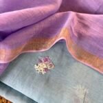 MUL CHANDERI TOP AND LINEN DUPATTA