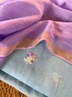 MUL CHANDERI TOP AND LINEN DUPATTA