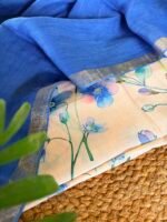 PRINTED SILK COTTON TOP AND LINEN DUPATTA - Image 4