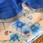 PRINTED SILK COTTON TOP AND LINEN DUPATTA