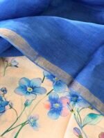 PRINTED SILK COTTON TOP AND LINEN DUPATTA - Image 7