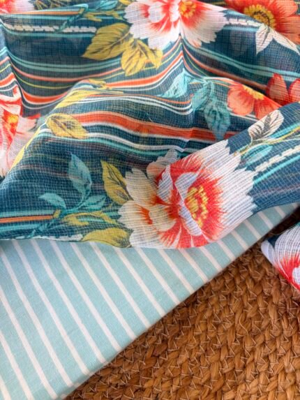 COTTON TOP AND KOTA PRINTED DUPATTA