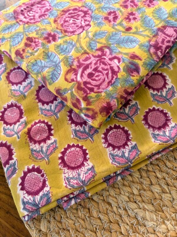 COTTON HANDBLOCK PRINTED TOP AND BOTTOM - Image 4