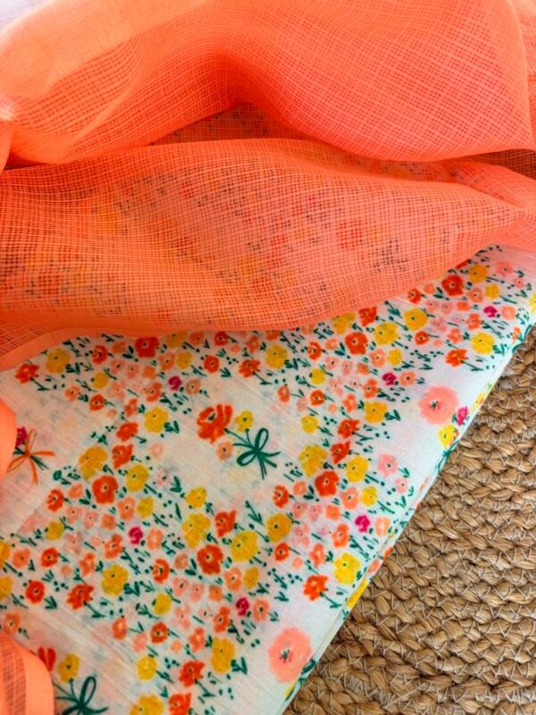 PRINTED MUL COTTON AND KOTA COTTON DUPATTA - Image 6