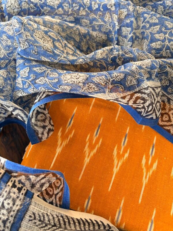 IKAT COTTON TOP AND KOTA PRINTED DUPATTA - Image 3