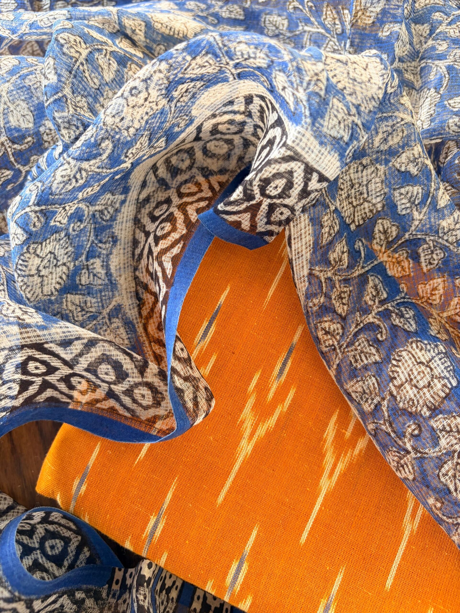 IMG_6677 IKAT COTTON TOP AND KOTA PRINTED DUPATTA - Image 1