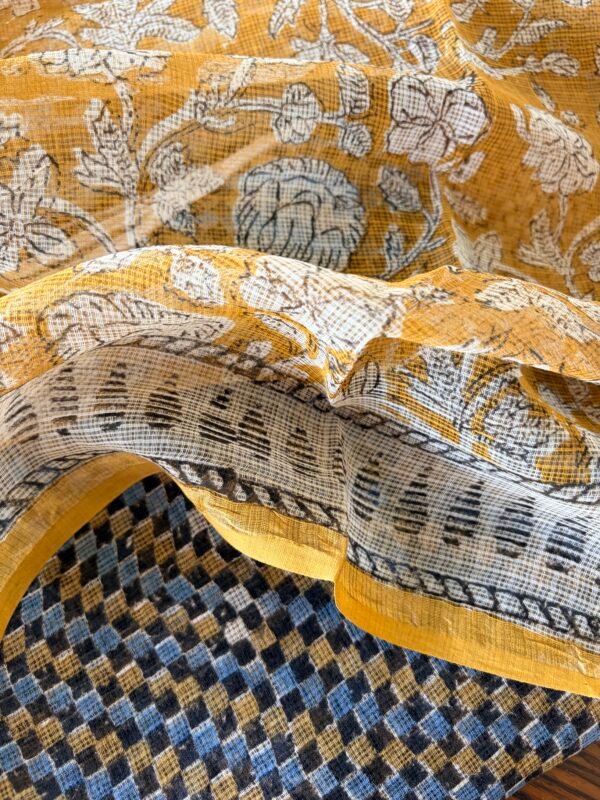 AJRAK KOTA COTTON TOP AND DUPATTA - Image 7