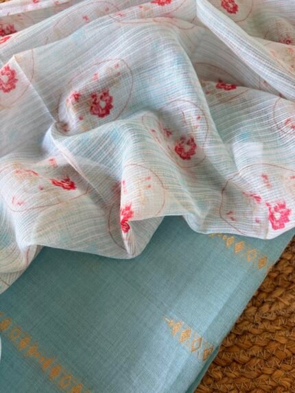 SILK COTTON TOP AND KOTA PRINTED DUPATTA