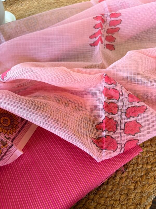 CHANDERI SILK COTTON TOP WITH KOTA COTTON PRINTED DUPATTA - Image 3