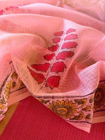 CHANDERI SILK COTTON TOP WITH KOTA COTTON PRINTED DUPATTA