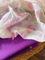 MUL CHANDERI SILK TOP AND KOTA PRINTED DUPATTA