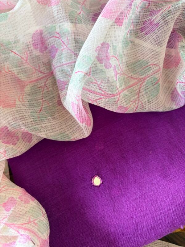 MUL CHANDERI SILK TOP AND KOTA PRINTED DUPATTA - Image 5