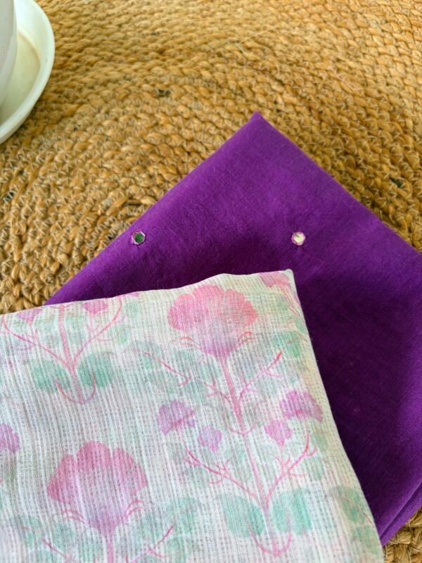 MUL CHANDERI SILK TOP AND KOTA PRINTED DUPATTA - Image 6