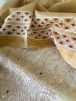 CHANDERI SILK PITTA WORK TOP AND CHANDERI SILK DUPATTA - Image 6