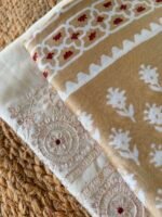 CHANDERI SILK PITTA WORK TOP AND CHANDERI SILK DUPATTA