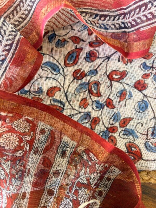 AJRAK KOTA COTTON TOP AND KOTA PRINTED DUPATTA - Image 3