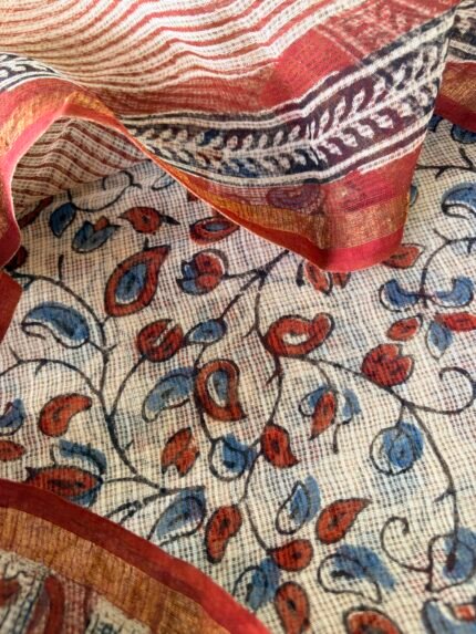 AJRAK KOTA COTTON TOP AND KOTA PRINTED DUPATTA