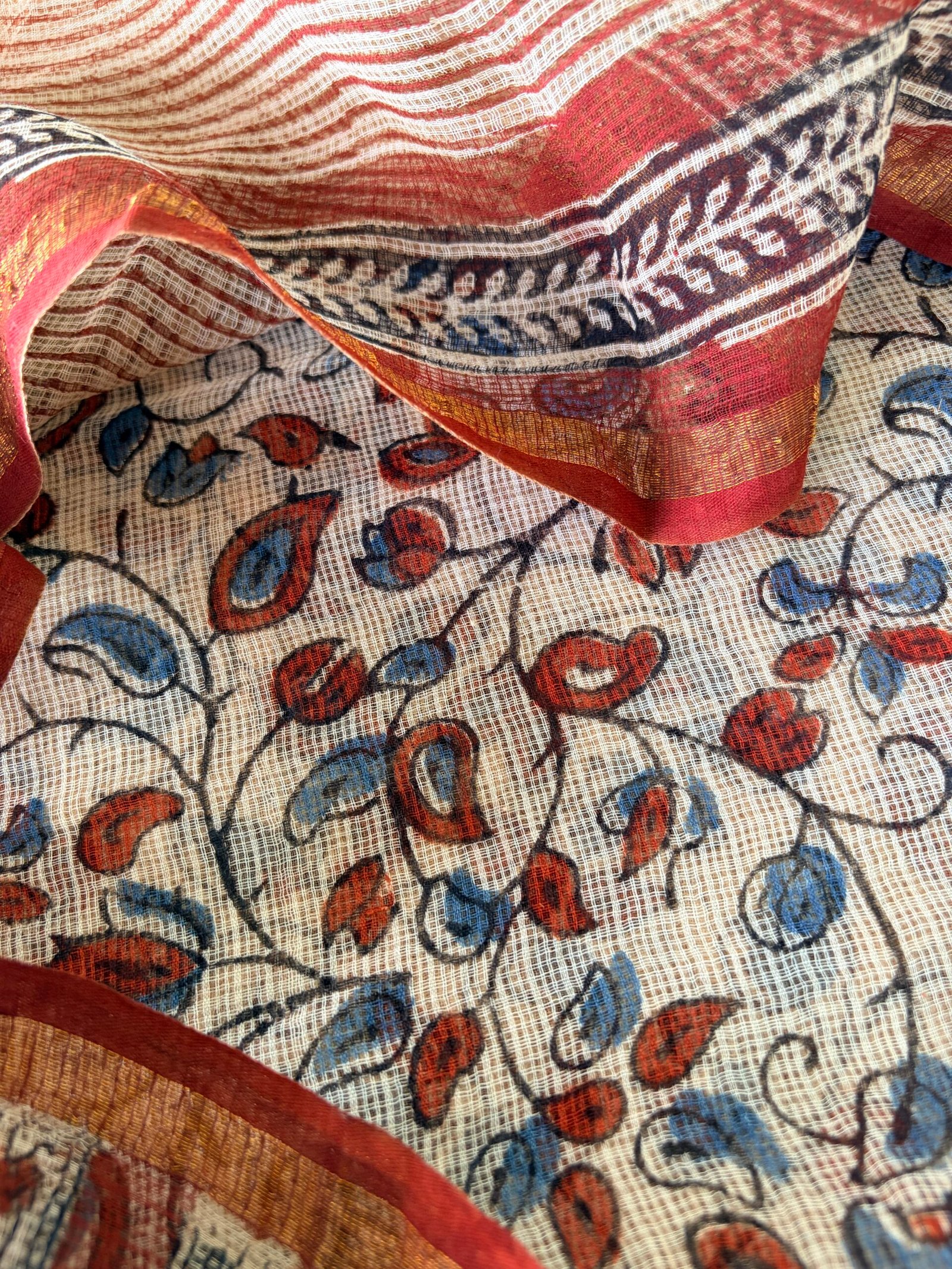 IMG_7007 AJRAK KOTA COTTON TOP AND KOTA PRINTED DUPATTA - Image 1