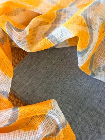 COTTON TOP AND KOTA COTTON SHIBORI PRINTED DUPATTA