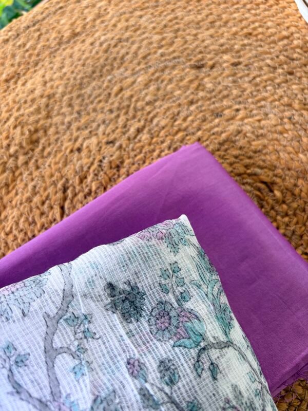 CHANDERI SILK COTTON TOP AND KOTA PRINTED DUPATTA - Image 3
