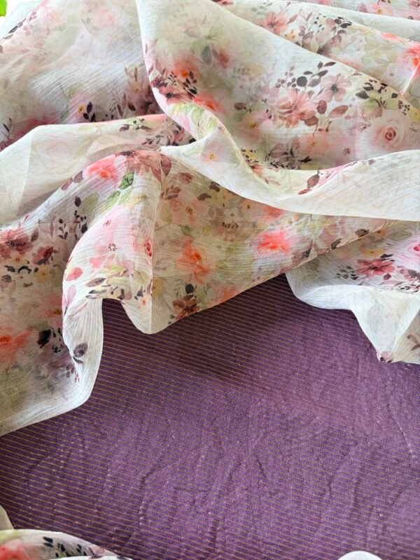 CHANDERI SILK COTTON TOP AND CHIFFION PRINTED DUPATTA - Image 6