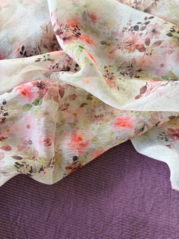 CHANDERI SILK COTTON TOP AND CHIFFION PRINTED DUPATTA - Image 5
