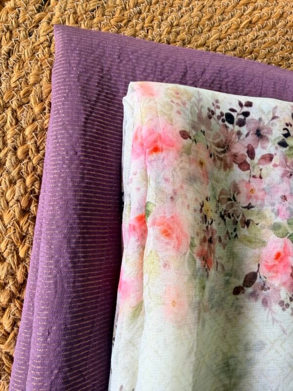 CHANDERI SILK COTTON TOP AND CHIFFION PRINTED DUPATTA - Image 4