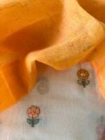 MUL CHANDERI TOP AND LINEN DUPATTA - Image 7