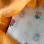 MUL CHANDERI TOP AND LINEN DUPATTA