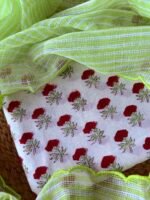 HANDBLOCK PRINTED TOP AND KOTA COTTON DUPATTA - Image 3
