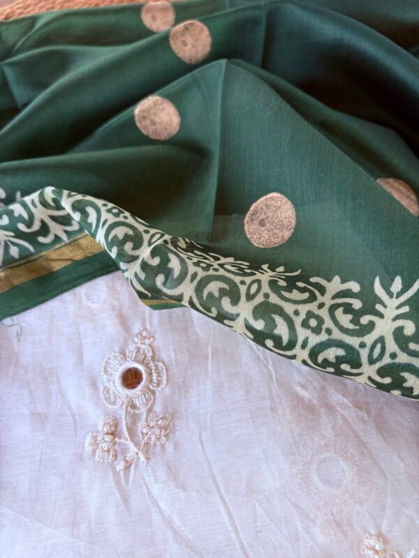 CHANDERI SILK COTTON TOP AND DUPATTA - Image 7