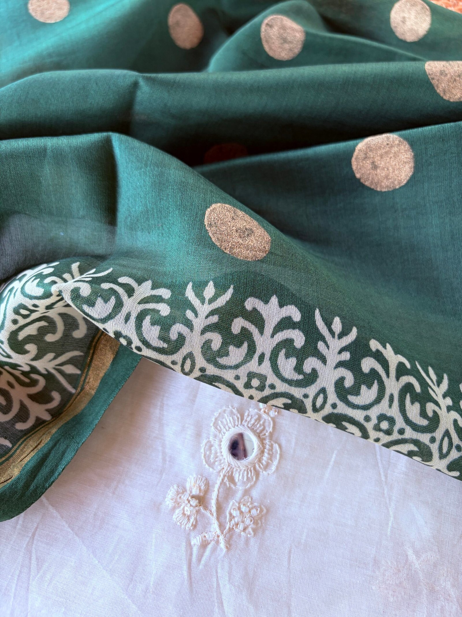 IMG_7318 CHANDERI SILK COTTON TOP AND DUPATTA - Image 1