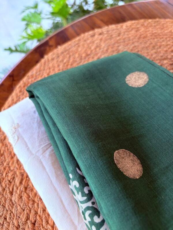 CHANDERI SILK COTTON TOP AND DUPATTA - Image 6