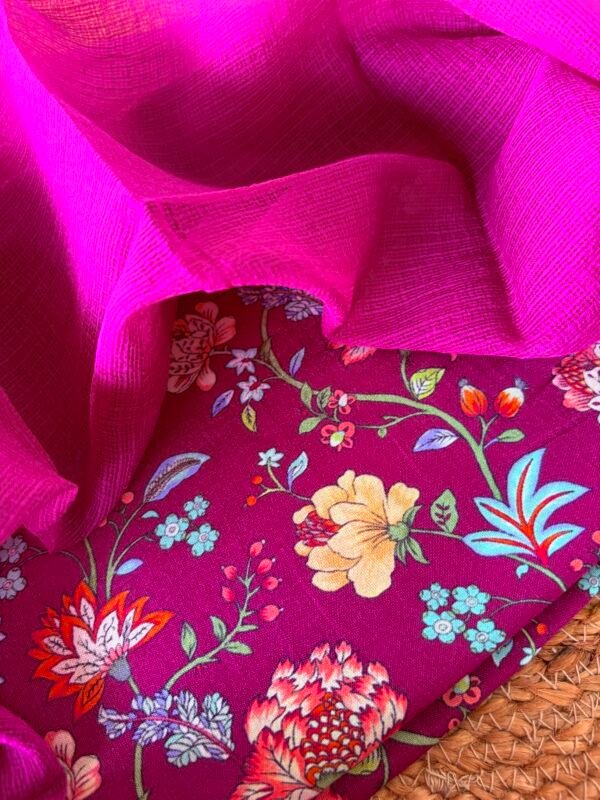 PREMIUM CHANDERI PRINTED TOP AND KOTA COTTON DUPATTA - Image 3