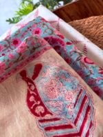 HANDBLOCK PRINTED CHANDERI FULL SET - Image 6