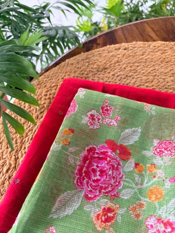 MUL CHANDERI SILK TOP AND KOTA PRINTED DUPATTA - Image 6