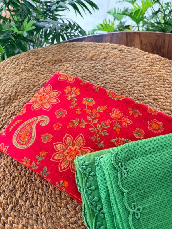 PRINTED MUL COTTON TOP SCALLOPED KOTA COTTON DUPATTA AND BOTTOM - Image 4