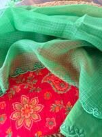PRINTED MUL COTTON TOP SCALLOPED KOTA COTTON DUPATTA AND BOTTOM - Image 7