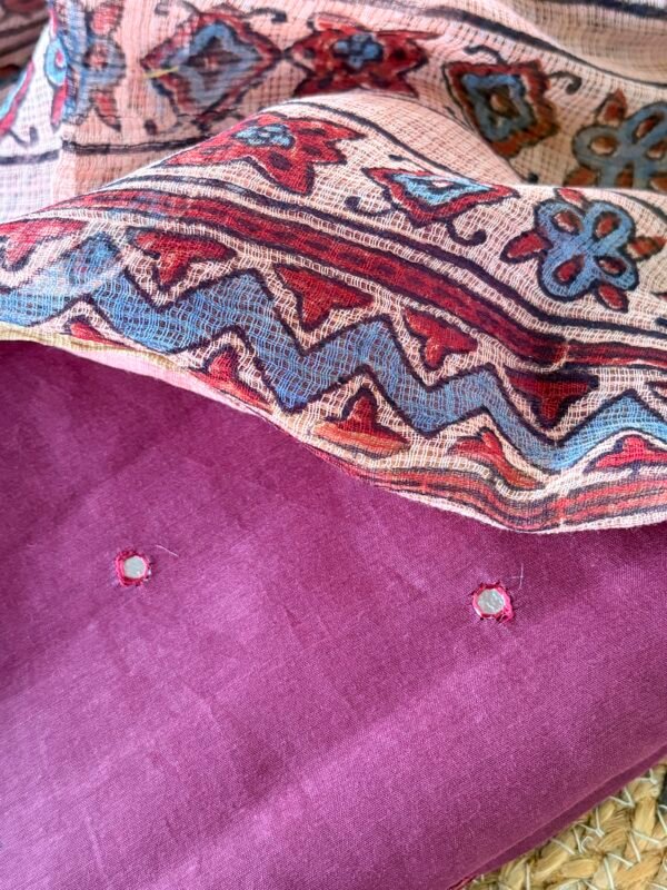 MUL CHANDERI TOP AND AJRAK KOTA  COTTON DUPATTA - Image 6