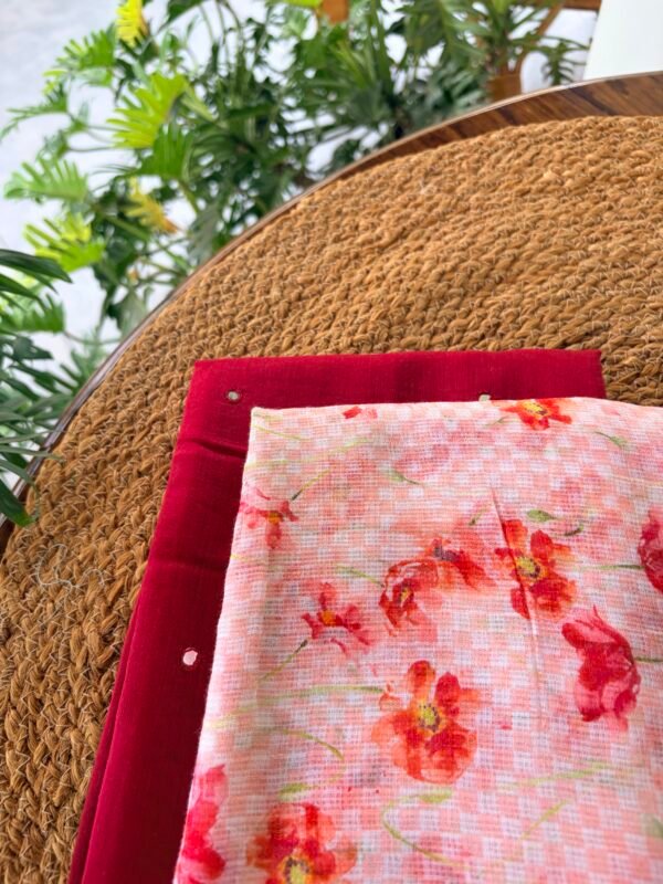 MUL CHANDERI TOP AND PRINTED KOTA COTTON DUPATTA - Image 7