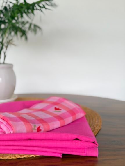 SILK COTTON TOP AND CHIFFION PRINTED DUPATTA