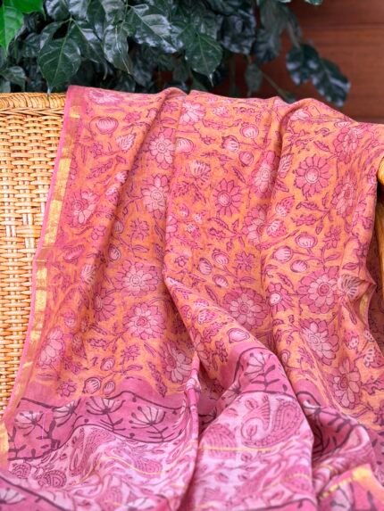 CHANDERI SILK PRINTED DUPATTA