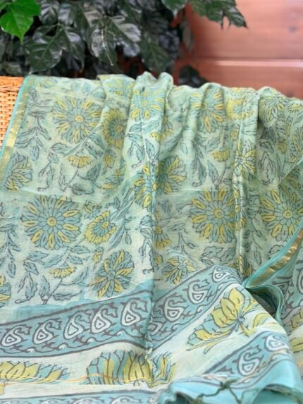 CHANDERI SILK PRINTED DUPATTA