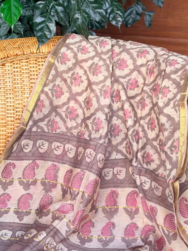 CHANDERI SILK PRINTED DUPATTA - Image 2